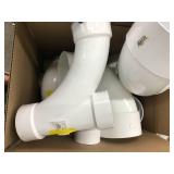 ASSORTED WHITE PVC PLUMBING PARTS