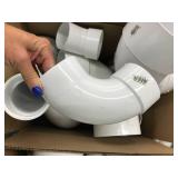 ASSORTED WHITE PVC PLUMBING PARTS