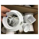 ASSORTED WHITE PVC PLUMBING PARTS