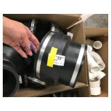 ASSORTED BLACK RUBBER PLUMBING PARTS