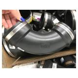 ASSORTED BLACK RUBBER PLUMBING PARTS