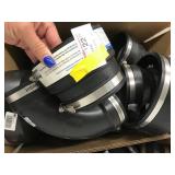 ASSORTED BLACK RUBBER PLUMBING PARTS
