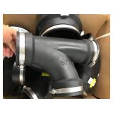 ASSORTED BLACK RUBBER PLUMBING PARTS