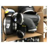 ASSORTED BLACK RUBBER PLUMBING PARTS