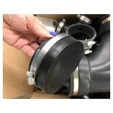 ASSORTED BLACK RUBBER PLUMBING PARTS