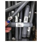 ASSORTED GREY/BLACK PVC PLUMBING ITEMS