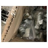 BOX OF ASSORTED GALVENIZED PLUMBING TEES AND COUPLINGS