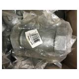 BOX OF ASSORTED GALVENIZED PLUMBING TEES AND COUPLINGS