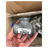 BOX OF ASSORTED GALVENIZED PLUMBING TEES AND COUPLINGS