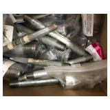 BOX OF ASSORTED GALVENIZED PLUMBING ITEMS