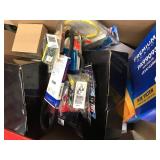 LARGE BOX OF ASSORTED CAR PARTS