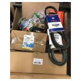 LARGE BOX OF ASSORTED CAR PARTS