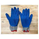 G-TEK Pack of 12- GP Seamless Knit Cotton Polyester Glove with Latex Coated Crinkle Grip on Palm And Fingers (small)