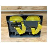 SMARTSTRAPS Pack of 2- 20 ft Commercial Ratchet Tie Downs
