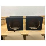 METRA Lot of 2- 12" Single Sealed Subwoofer Enclosures