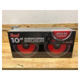 METRA 10" Dual Sealed Subwoofer Enclosure - Charcoal