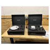 CROSLEY Lot of 2- Voyager 3-Speed Portable Turntables