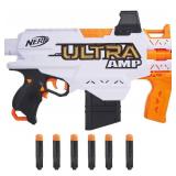 NERF Ultra Amp Motorized Blaster, 6-Dart Clip, 6 Ultra Darts, Compatible Only Ultra Darts