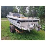 Lund Inboard Boat with Single Axle Trailer