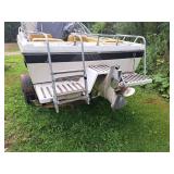 Lund Inboard Boat with Single Axle Trailer