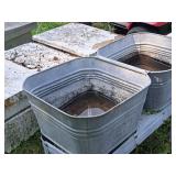 Reeves Metal Dual Basin Wash Tub with Stand