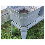 Reeves Metal Dual Basin Wash Tub with Stand