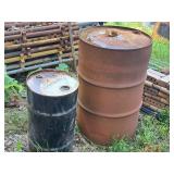 Lot of (2) Metal Drums