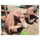 Lot of (2) Straight Axles with (4) Tires