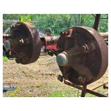 Lot of (2) Straight Axles with (4) Tires