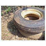 Lot of (2) Straight Axles with (4) Tires