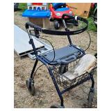 Dolomite 4-wheel Seat/Walker with Brakes and Basket