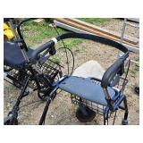 Dolomite 4-wheel Seat/Walker with Brakes and Basket