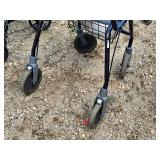 Dolomite 4-wheel Seat/Walker with Brakes and Basket