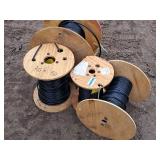 Lot of (4 Partial Spools) Coaxial Communication Cable