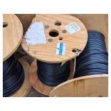 Lot of (4 Partial Spools) Coaxial Communication Cable