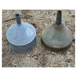 Lot of (2) Metal Funnels