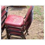 Lot of (8) Padded Metal Conference Chairs