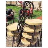 Lot of (6) Metal Dining Chairs