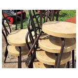 Lot of (6) Metal Dining Chairs