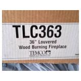 Temco 36" Louvered Wood Burning Fireplace TLC363