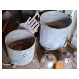 Lot of (2) Metal Mop Buckets