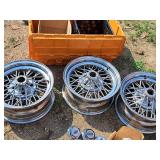 Lot of (3) 15" Chrome 4-lug Rims