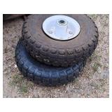 Lot of (2) 4-1/2" 4.10/3.50-4 Utility Wheel on Rim