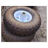 Lot of (2) 4-1/2" 4.10/3.50-4 Utility Wheel on Rim