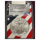2021-S Heraldic Eagle T-1 Emergency Production MS69 Silver Eagle Dollar Coin