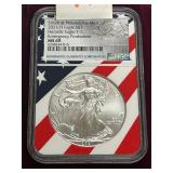 2021-P Heraldic Eagle T-1 Emergency Production MS69 Silver Eagle Dollar Coin