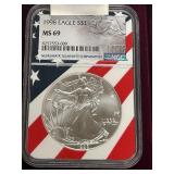 1998 Silver Eagle Dollar Coin -- MS69