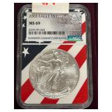 2003 Silver Eagle Dollar Coin -- MS69