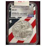 2005 Silver Eagle Dollar Coin -- MS69