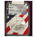 2007 Silver Eagle Dollar Coin -- MS69